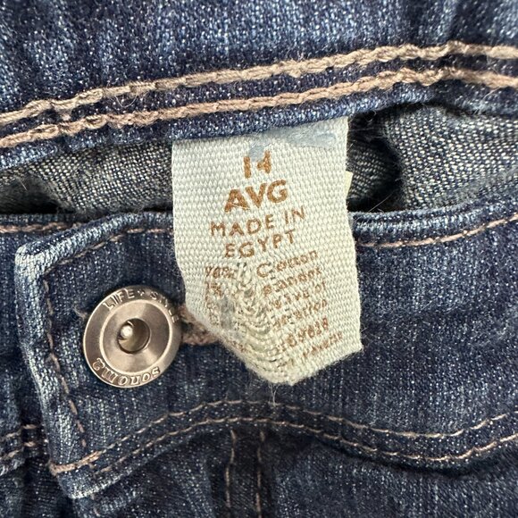 Sonoma Original Boot Women's size 14 Dark Wash Blue Denim Jeans   Great Conditi - Picture 3 of 4